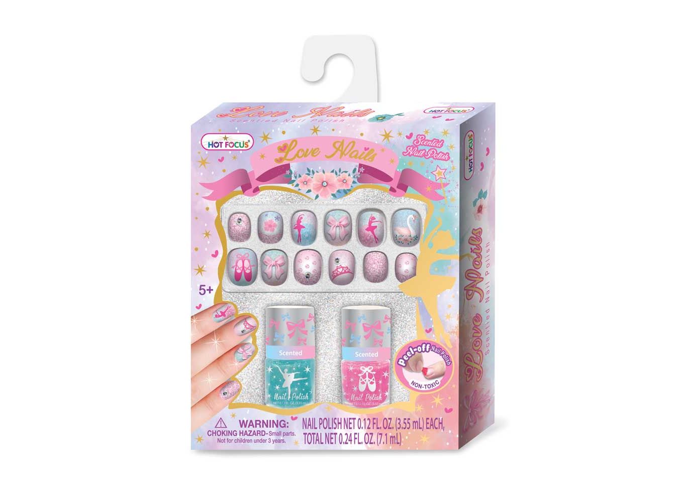 Hot Focus Ballerina Beauties Love Nails Set