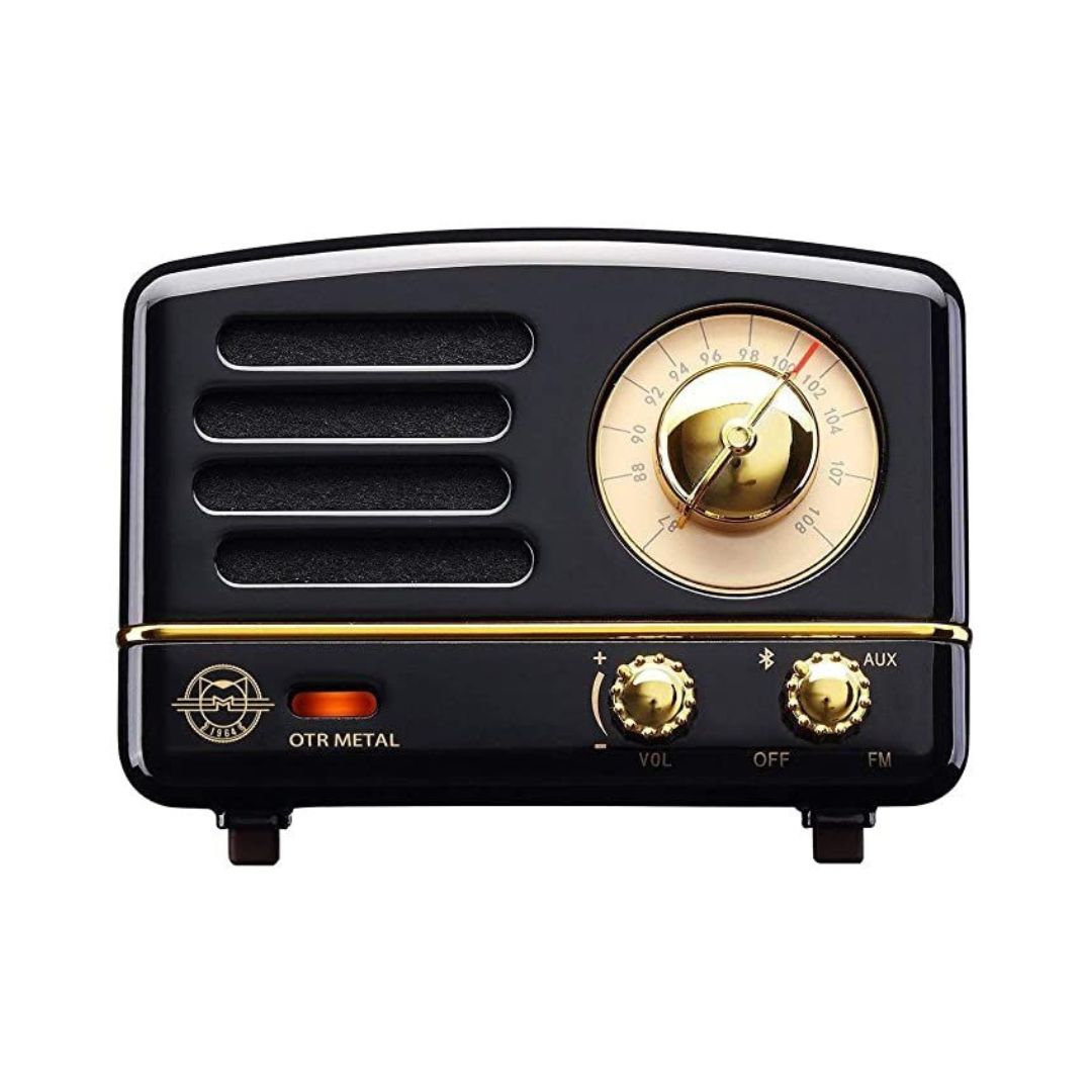 مكبر صوت Muzen OTR Metal اللاسلكي المحمول FM-BT – (أسود)