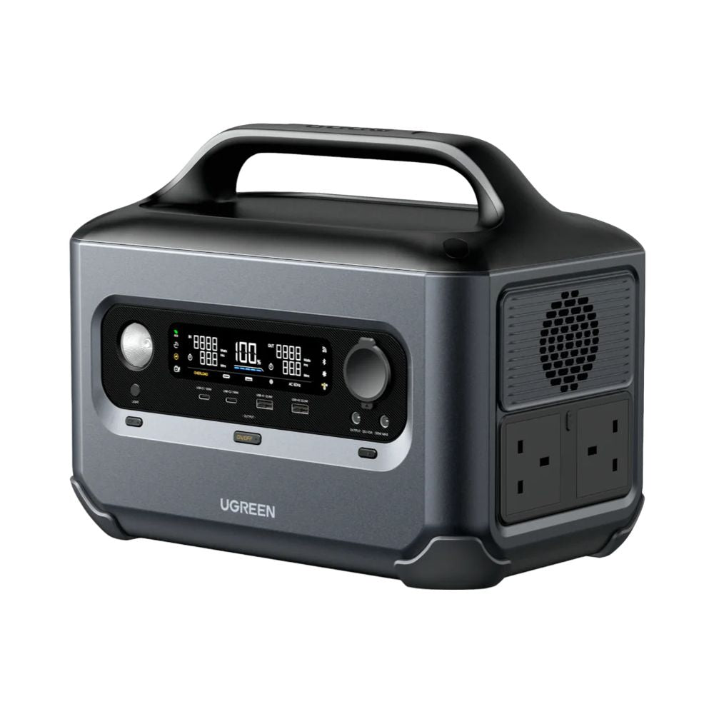 UGreen Powerroam 600W 680Wh Lifeo4 Battery Backup Solar Generator - Black