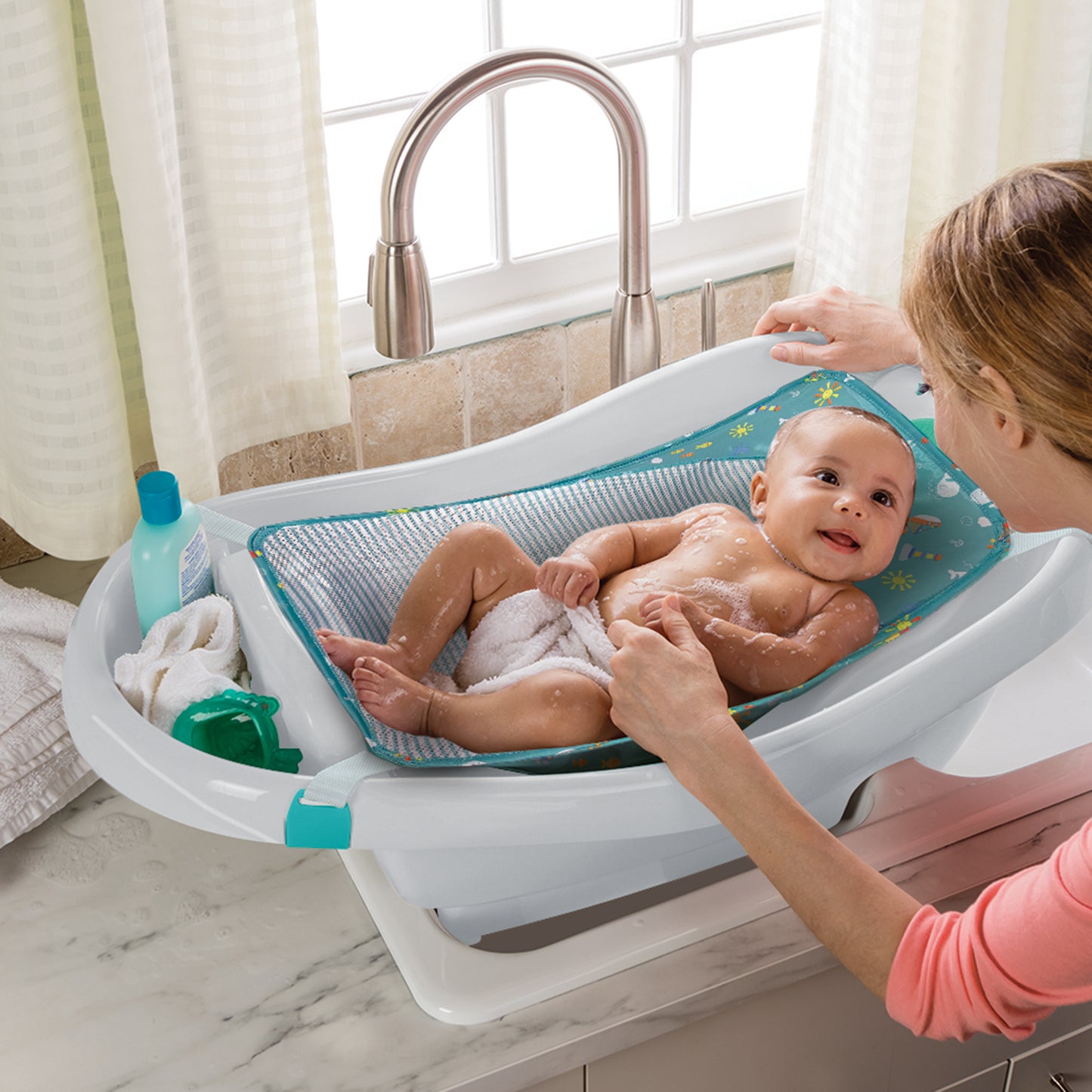 Summer Infant - Comfy Clean Deluxe Baby Bath Tub - Blue