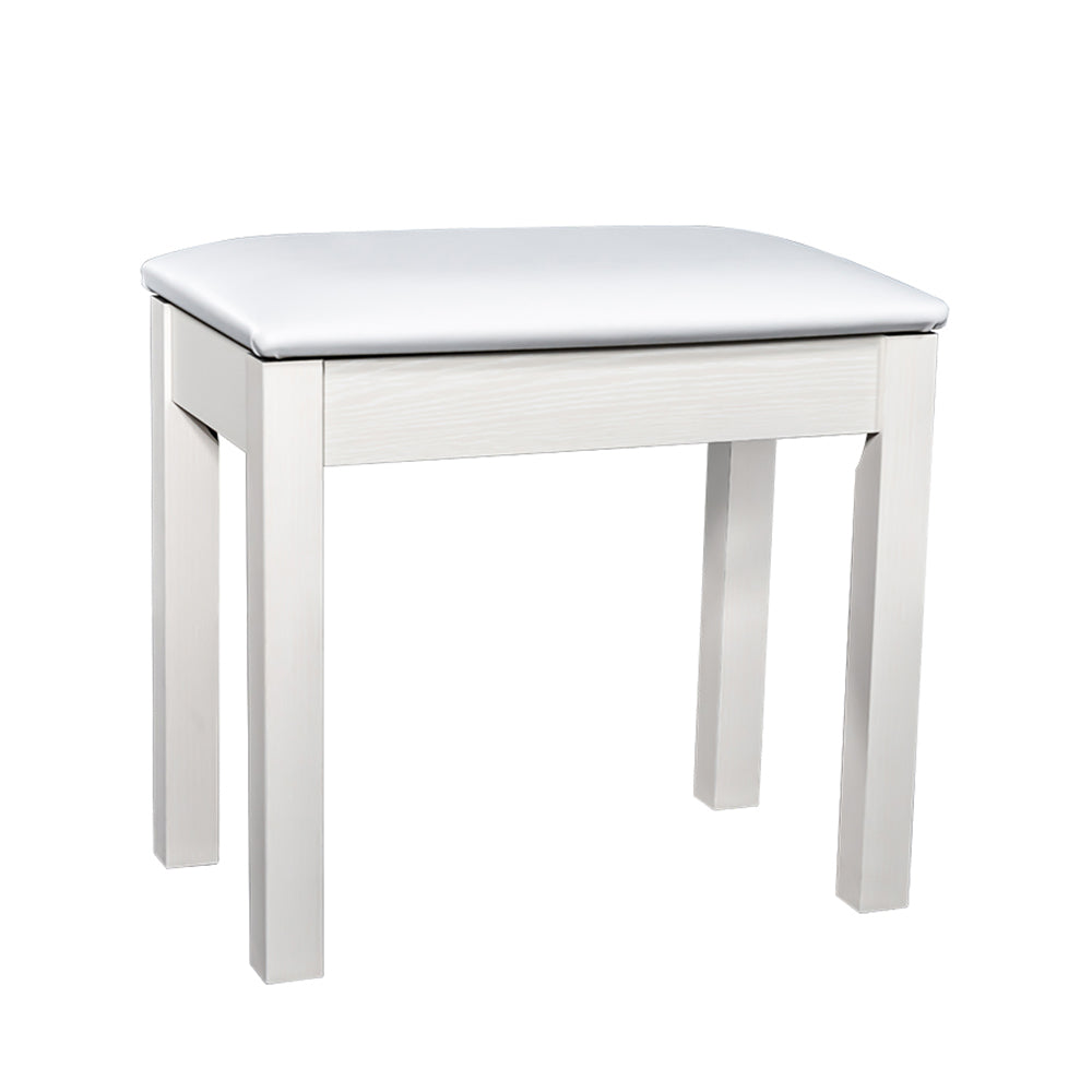 ARTESIA Piano Leather Bench, Vinyl Laminated - White