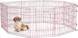 Midwest Pink Exercise Pen with Door Pink 24inch