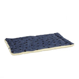 سرير للحيوانات الأليفة من MidWest QuietTime Reversible Paw Print Fleece مقاس 54 بوصة