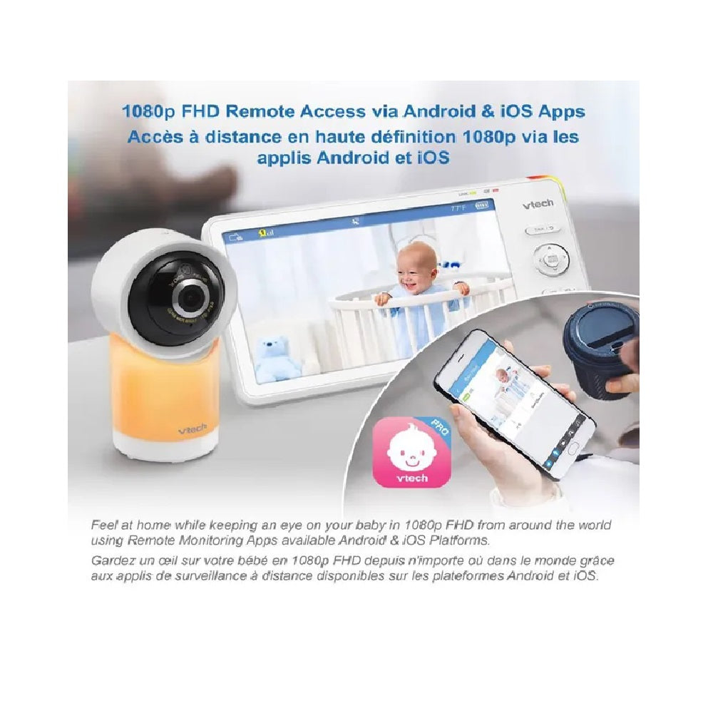 VTech Digital 5" Smart WiFi HD Pan tilt with Remote Access