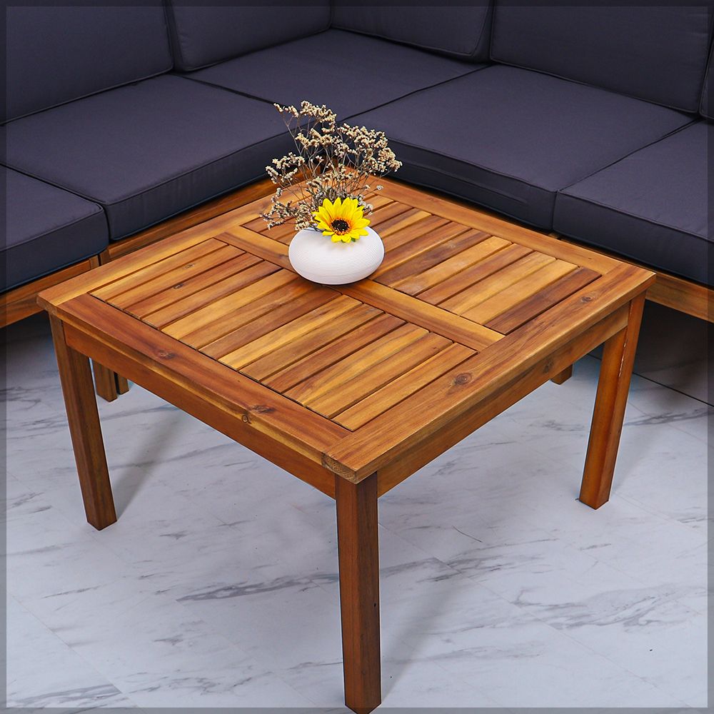 طقم أثاث فناء خارجي على شكل أريكة على شكل حرف L