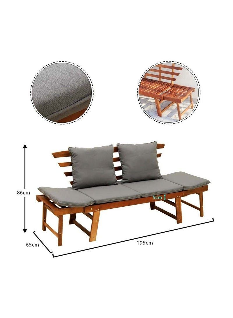 كرسي خارجي من خشب الأكاسيا الصلب