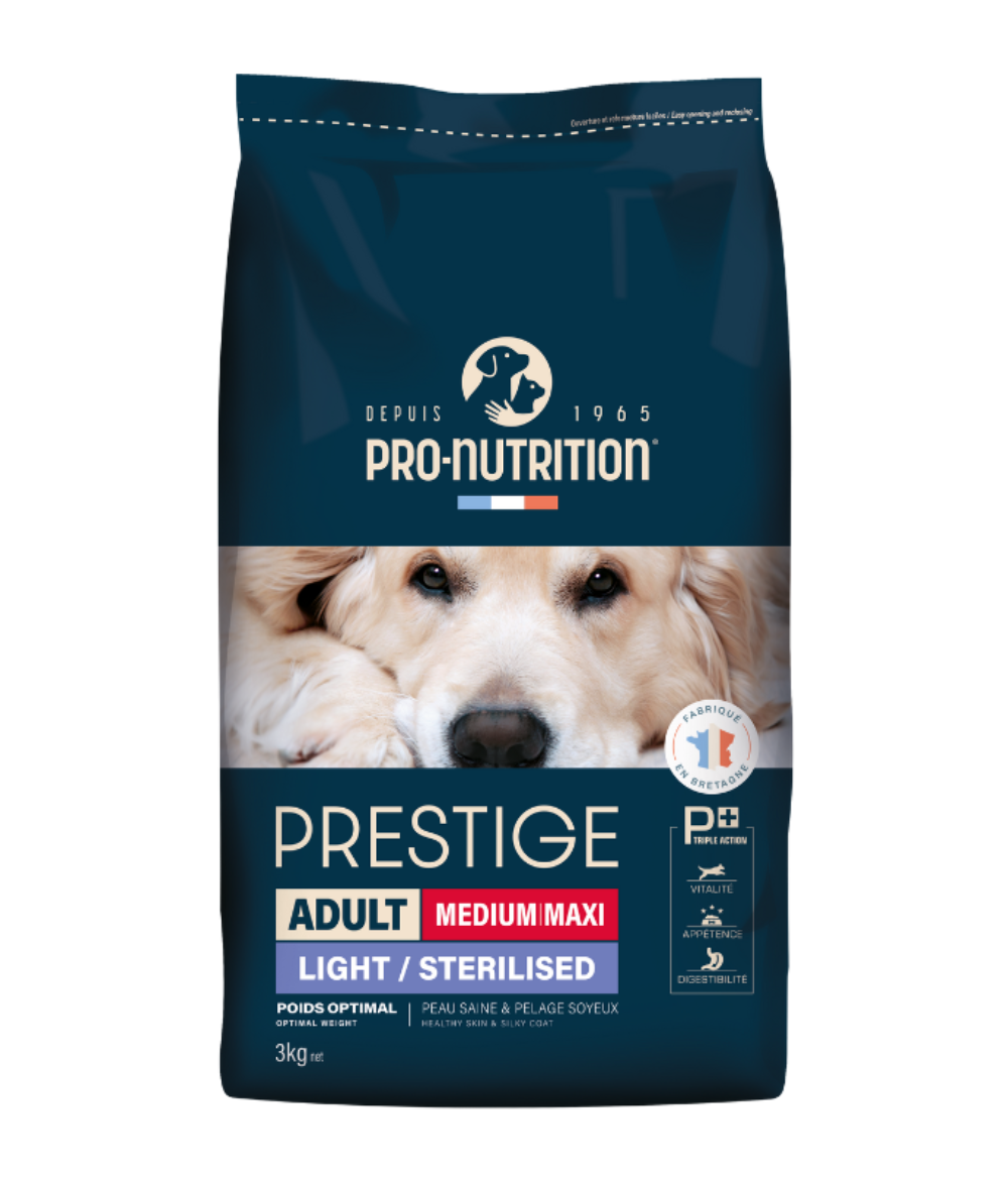 Pro nutrition Prestige Dog Adult Medium/ Maxi Sterilised 3kg