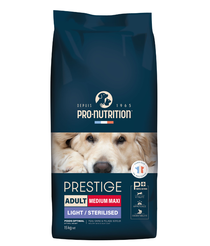 Pro nutrition Prestige Dog Adult Medium/ Maxi Sterilised 15kg