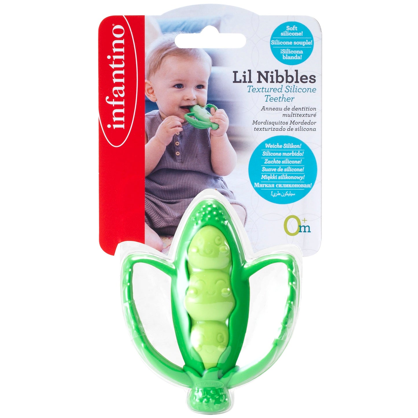 Infantino - Lil Nibbles Textured Silicone Teether