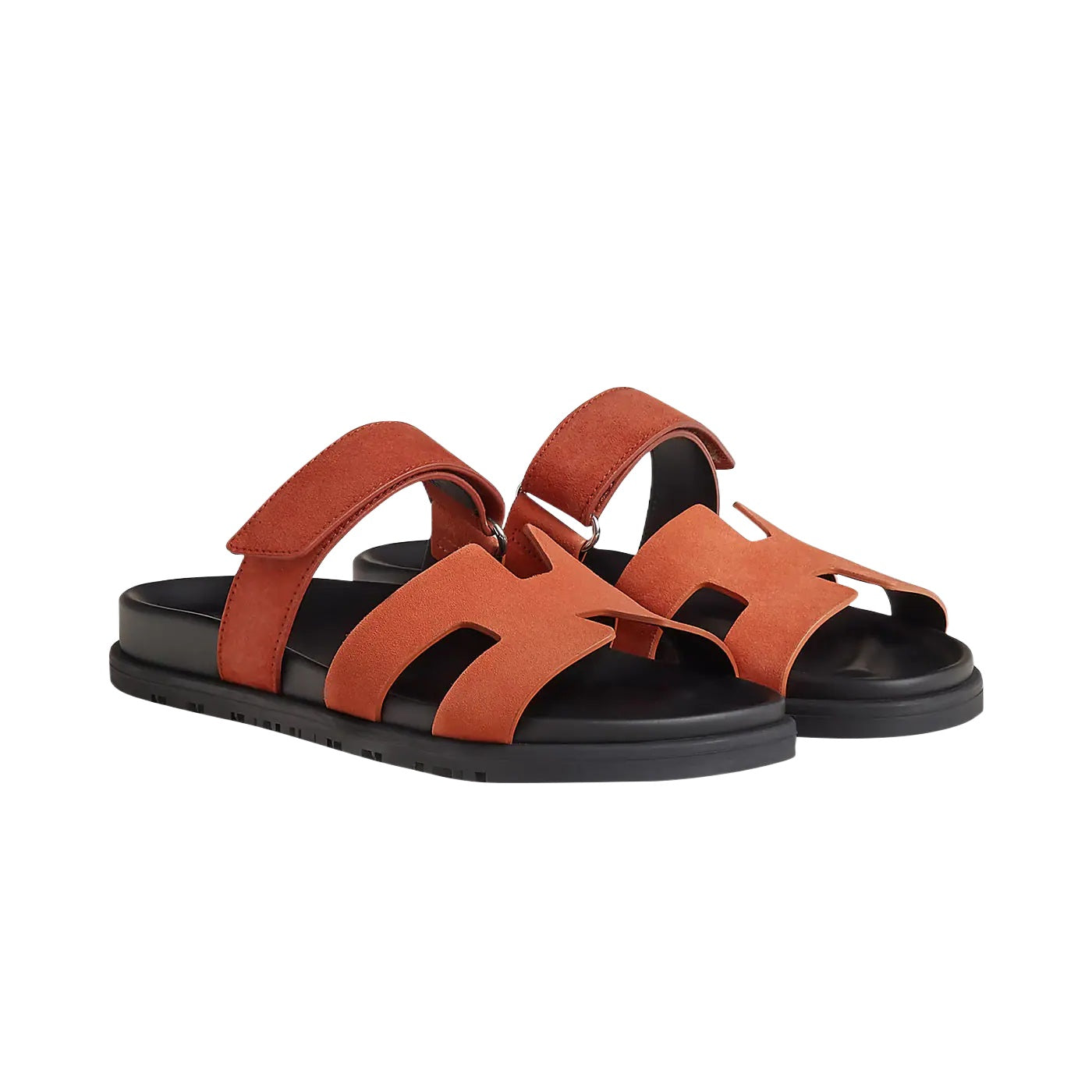 Hermes Chypre Sandal "Orange Suede" - 38.5 EU