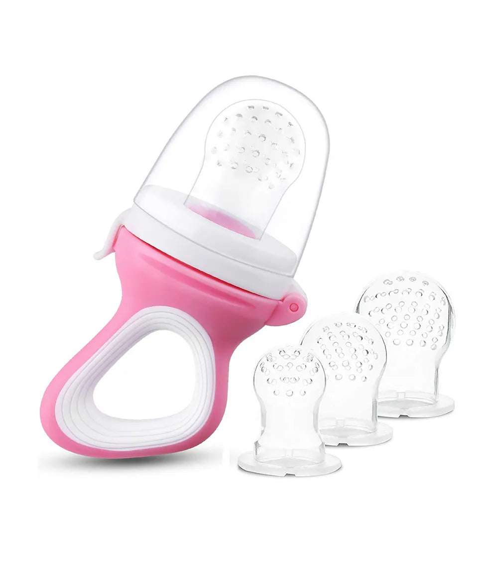 Babyjem - Silicone Fruit & Vegetable Feeder - 6+ Months - Pink
