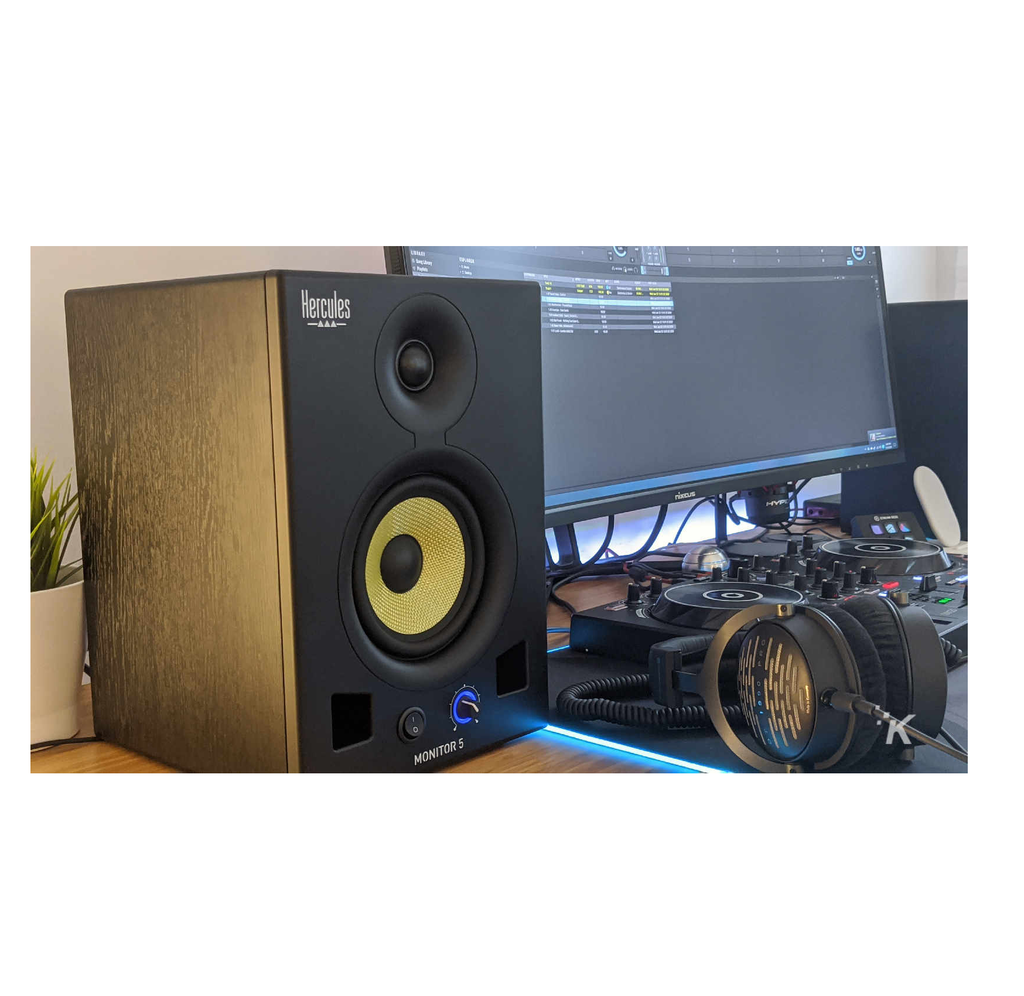 Hercules Monitor 5: pair of active, bi-amplified monitoring speakers HER-DJ-MONITOR5