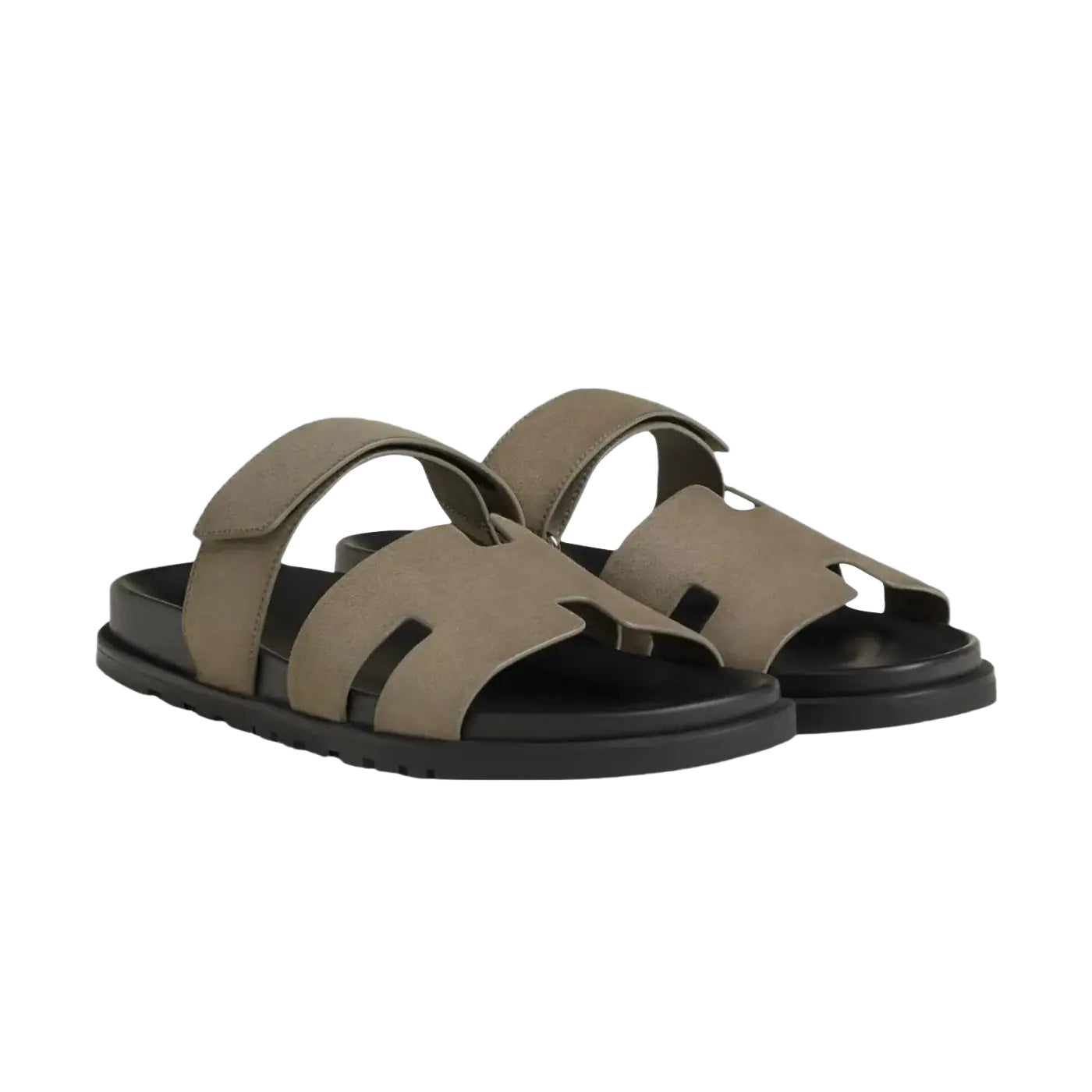 Hermes Chypre Sandals "Etoupe Leather"