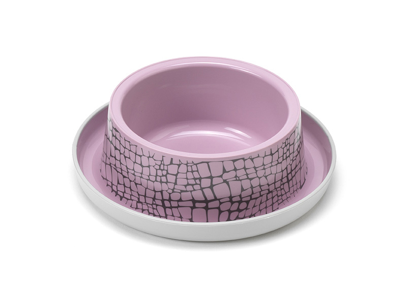 Moderna Trendy Dinner Non Slip System Cat Bowl 350 ml -12 oz - Pink, L17 X W17 X H5,3 cm -L 6.7 X W 6.7 X H 2.1 Inch.