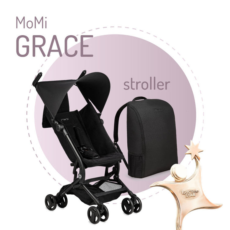 MoMi Grace Pocket Stroller - Black