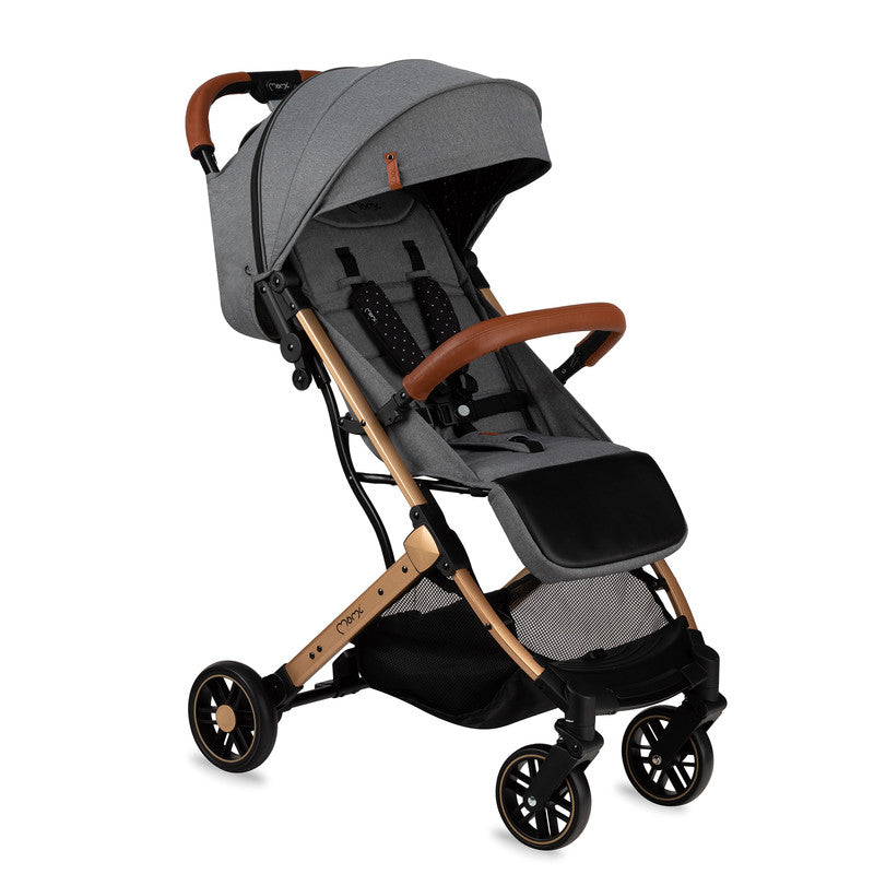 MoMi Estelle Stroller - Gray/Gold