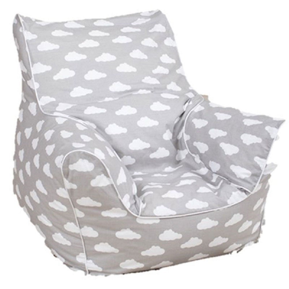 Delsit Arm Chair - Grey with White Clouds