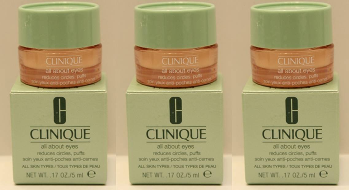 Clinique All About Eyes Reduces Circles Puffs Gel Cream Travel size 5ml