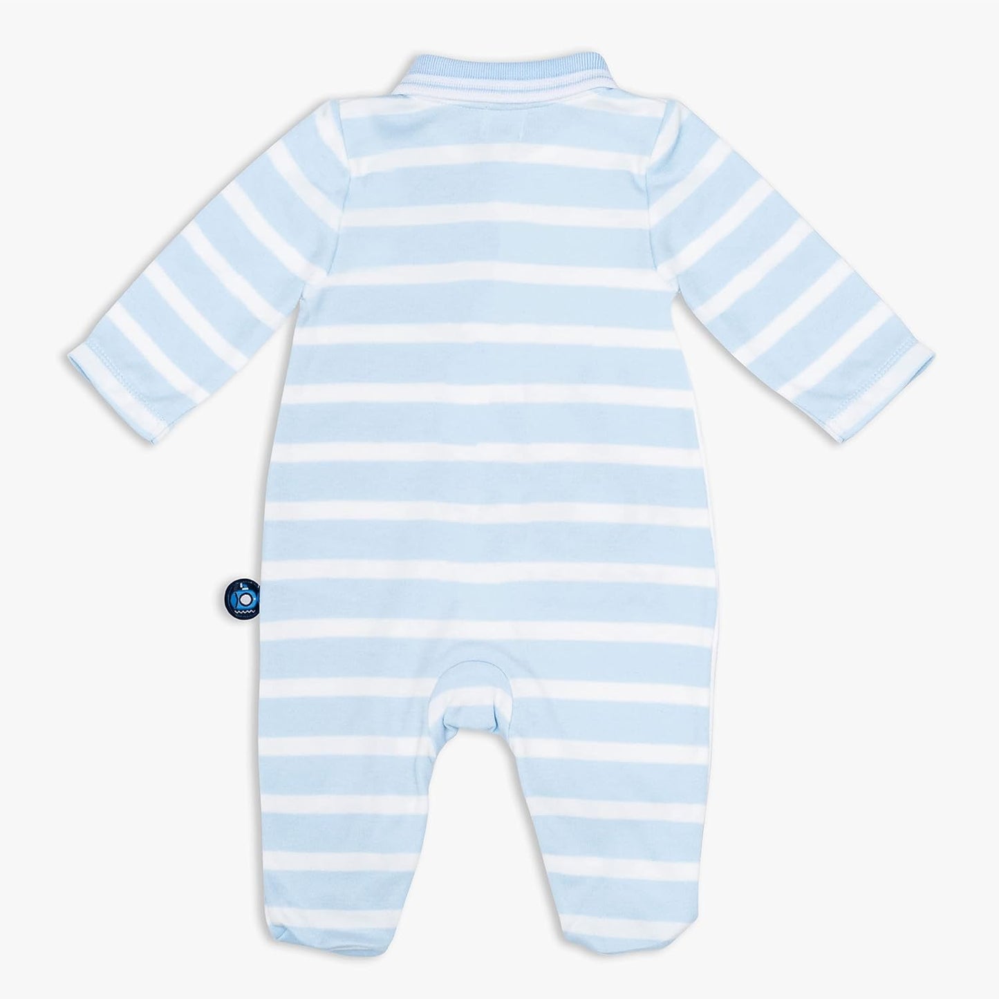 MOON 100% Cotton Footed Sleepsuit 0-1M Blue - Little Submarine