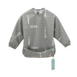 Once Upon a Dua - Long Sleeved Pocket Bib with Carry Pouch - Grey