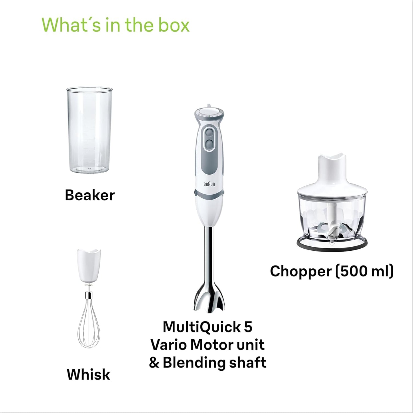 Braun MultiQuick 5 Vario Hand Blender - White