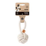 لعبة الكلب الصديقة للبيئة M-PETS Coto White Loop Ball متوسطة الحجم