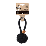 لعبة الكلب الصديقة للبيئة M-PETS Coto Black Loop Ball متوسطة الحجم