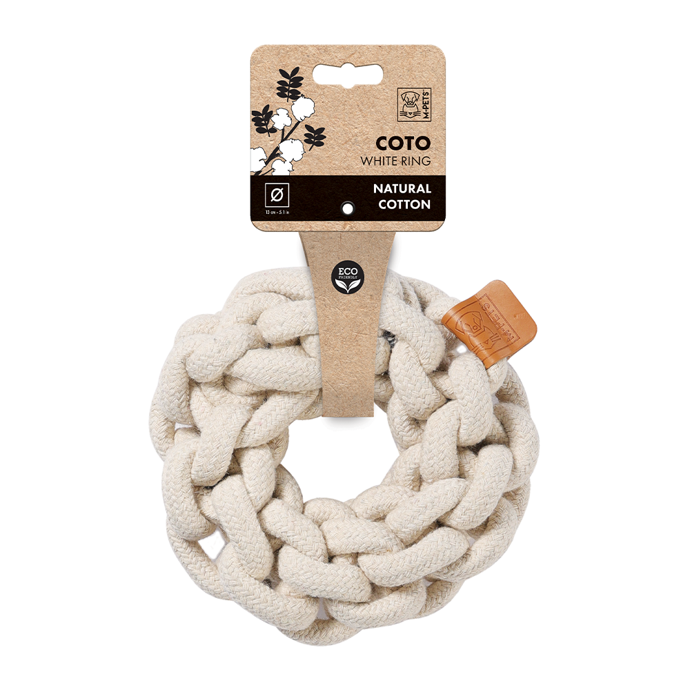 M-PETS Coto White Ring Eco Friendly Dog Toy Small