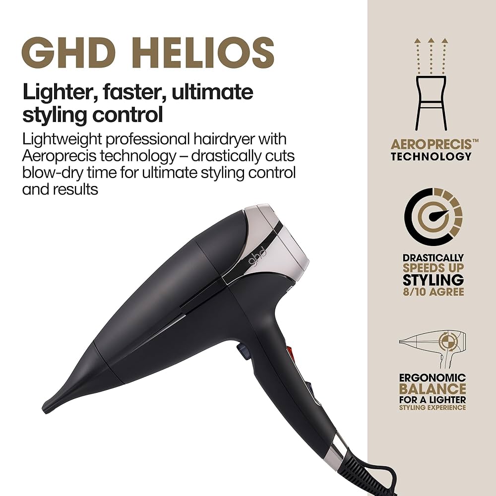 GHD Helios Hair Dryer Black