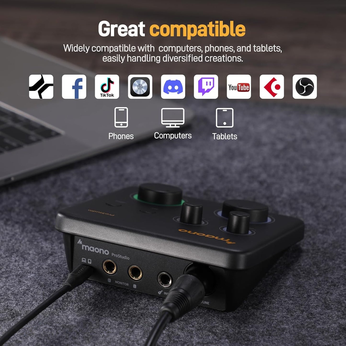 Maono PS22 Lite USB Audio Interface For PC