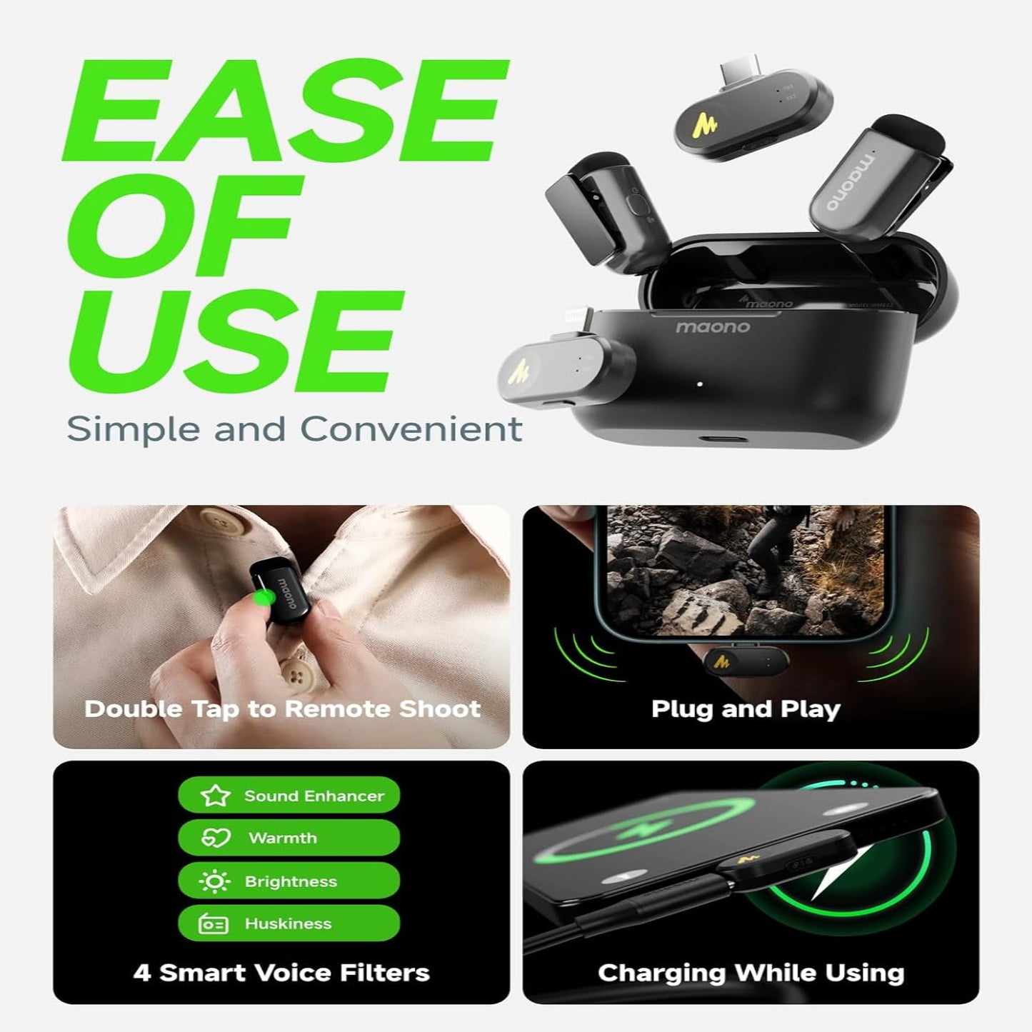 Maono - WM622 PBC2 Wireless Lavalier Microphone