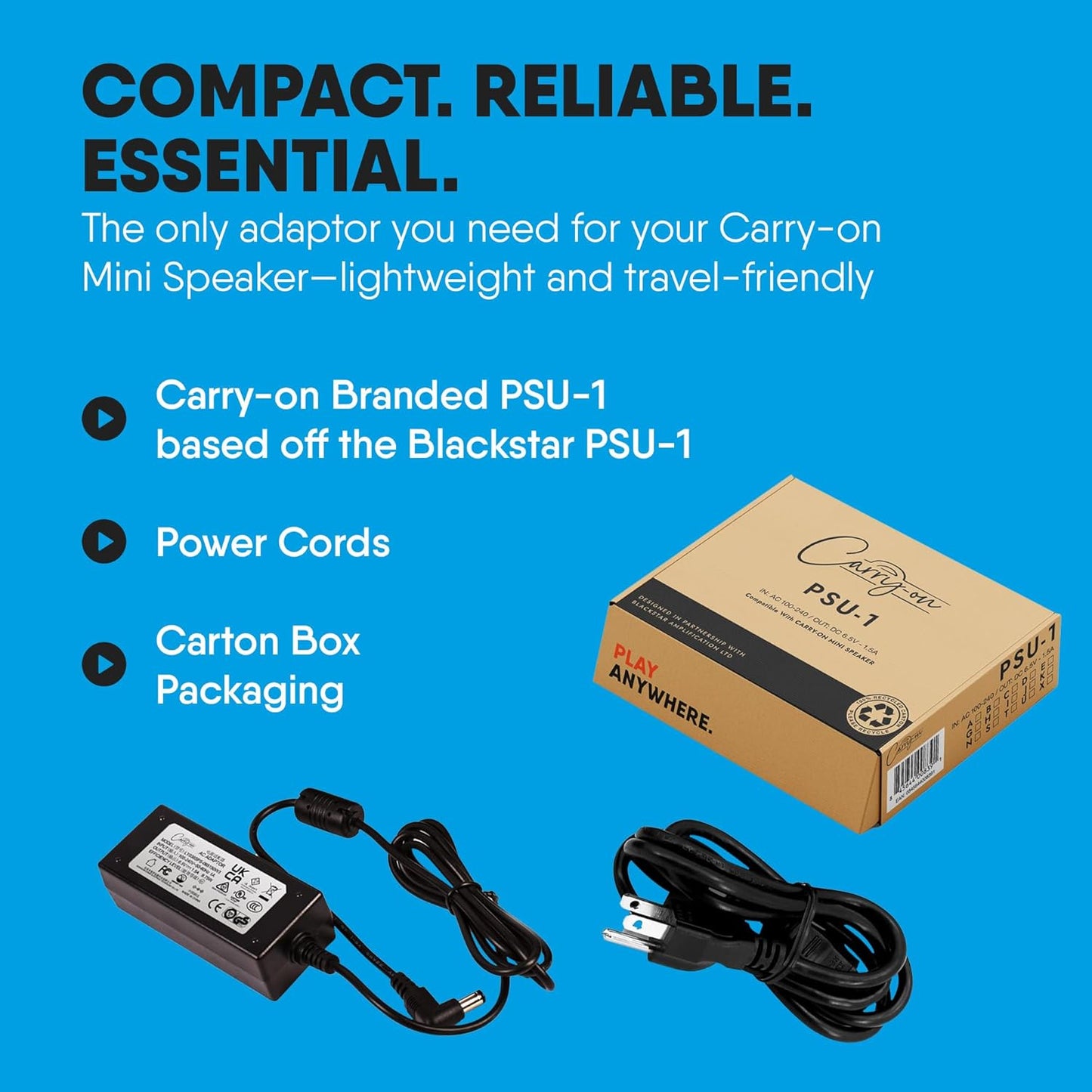 Carry-On Branded PSU-1 based off the Blackstar PSU-1 Power Supply