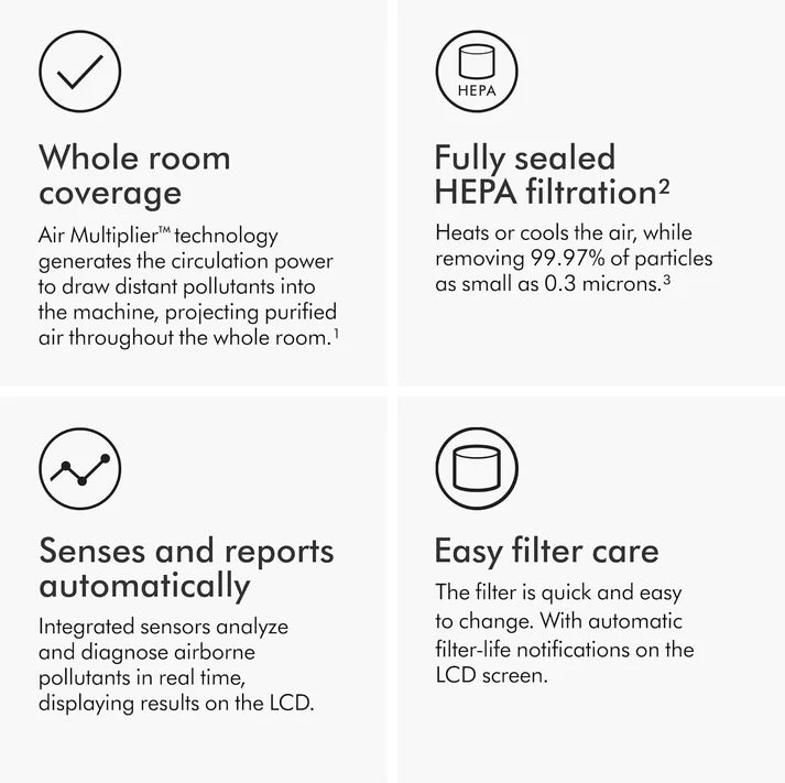 Dyson Purifier Hot + Cool™ Gen1 HP10 Purifying Fan Heater (White/White) Heater + Air Purifier | 2 year Dyson warranty | 454856-01 - UAE Version