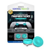 KontrolFreek Lotus for PS5 and PS4, Performance Thumbsticks - Teal/Clear