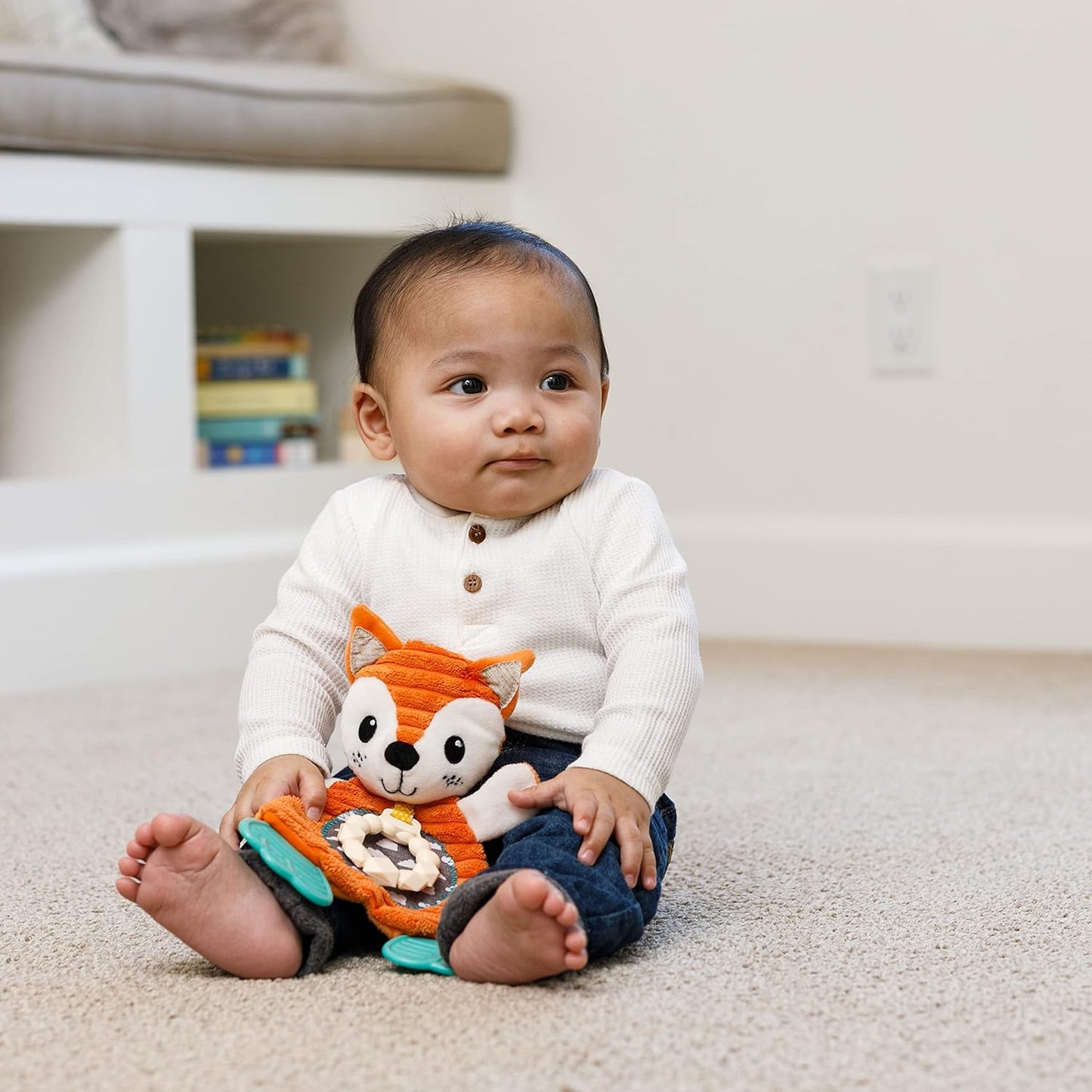 Infantino Go Gaga Cuddly Teether - Fox