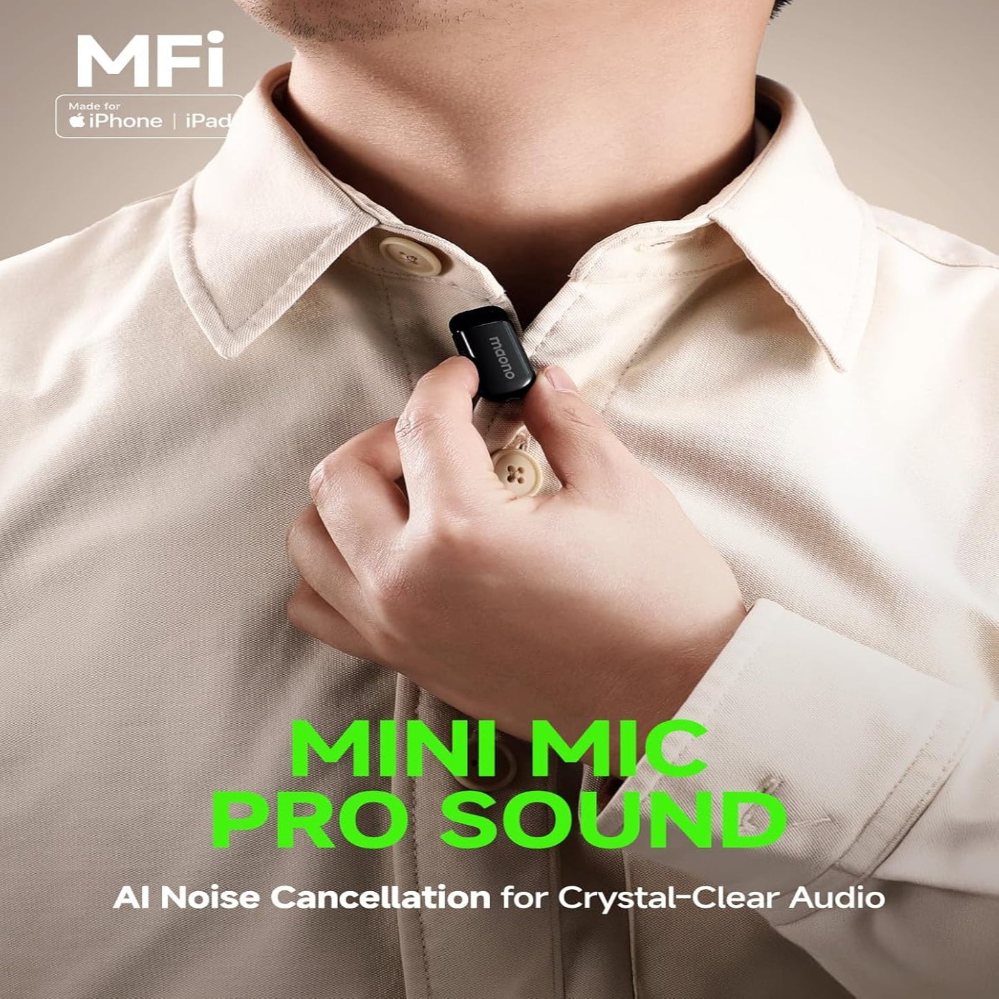 Maono - WM622 PBC2 Wireless Lavalier Microphone