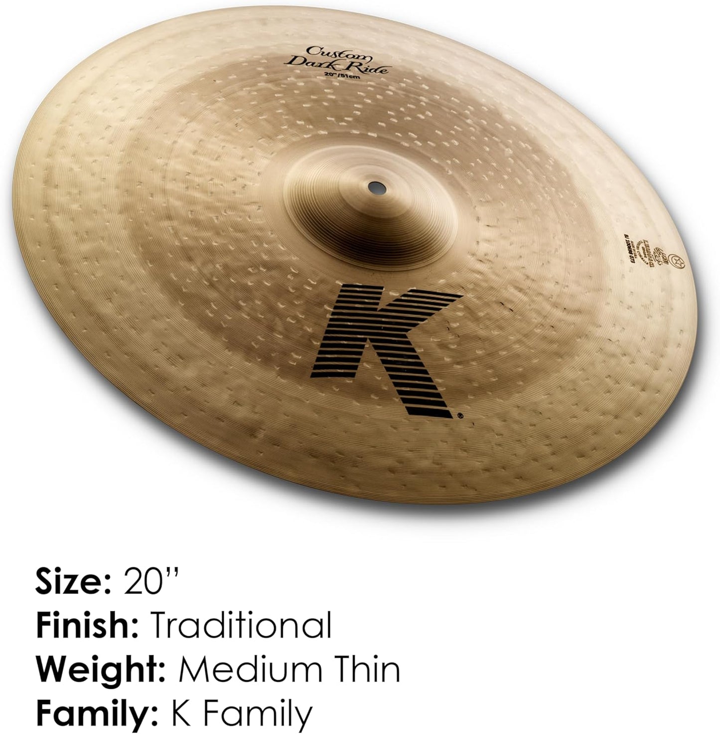 Zildjian 20" K - Custom Series Dark Ride Cymbal