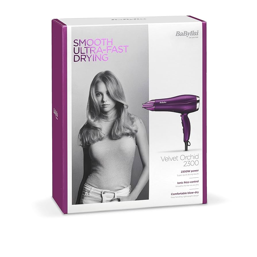 Babyliss Velvet Orchid 2300 DC Hair Dryer - Purple