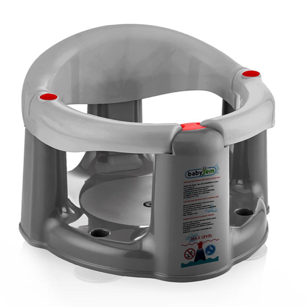 Babyjem - Anti-Slip Baby Bath & Feeding Seat - 6+ Months - Grey