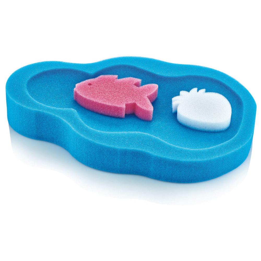 Babyjem - Baby Bath Sponge - 0+ Months - Blue
