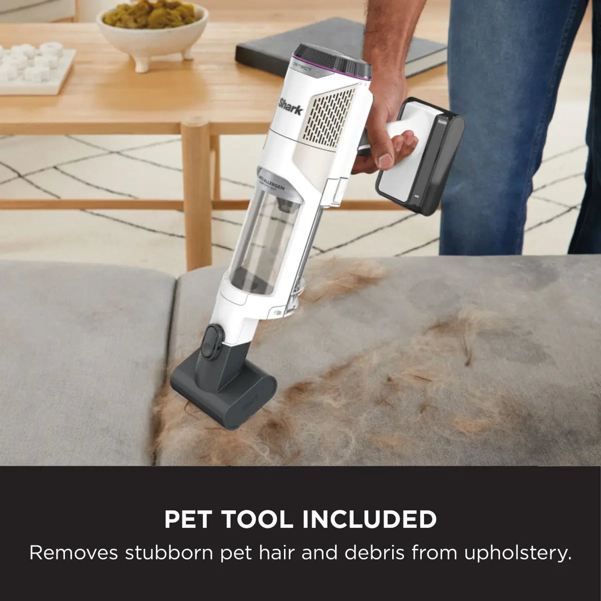 Shark Detect Clean & Empty Cordless Pet Vacuum Cleaner IW4611MET - White/Blue