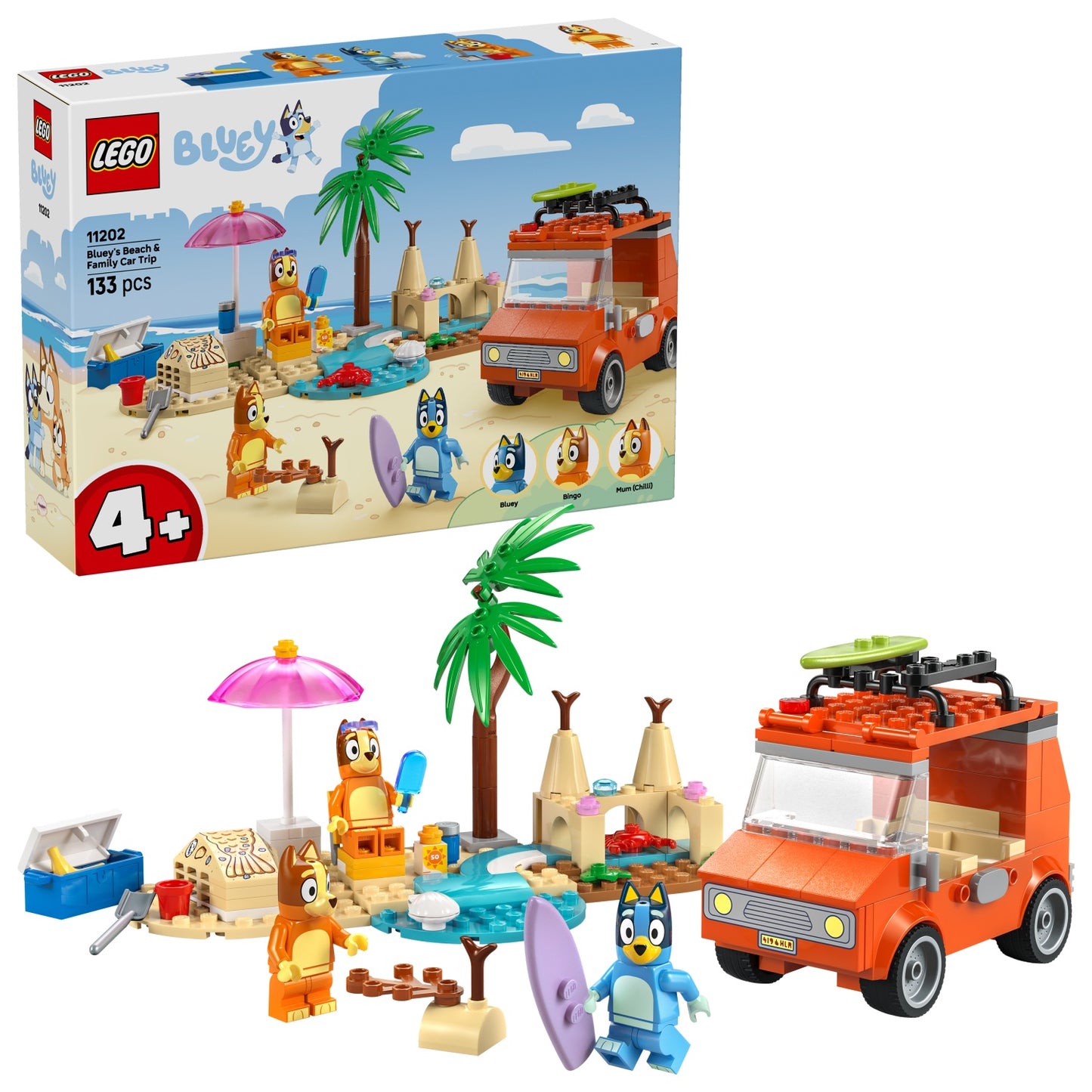 LEGO Bluey: Bluey’s Beach & Family Car Trip