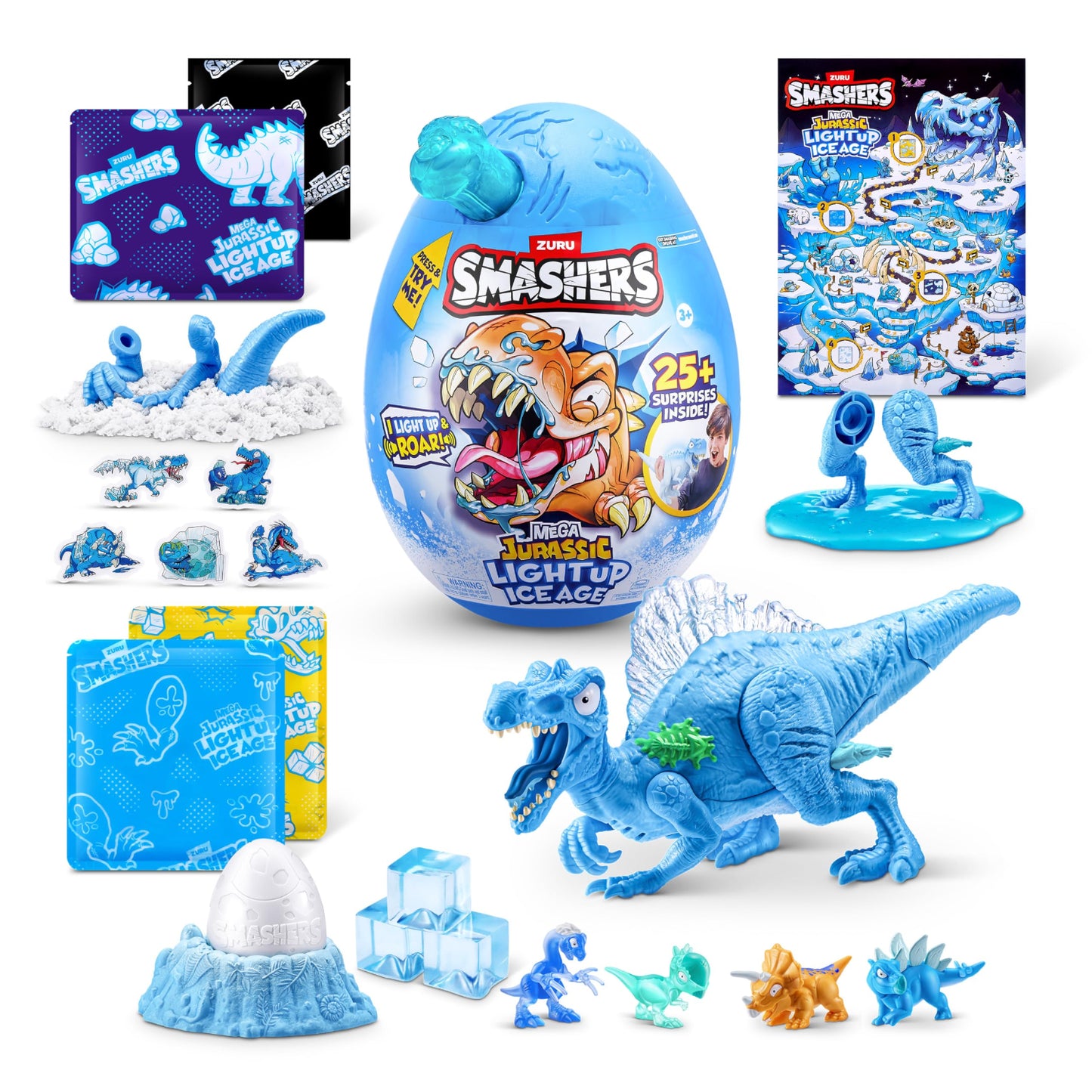 Smasher Dino Ice Age Light Up Mega Egg (S1) - Assorted