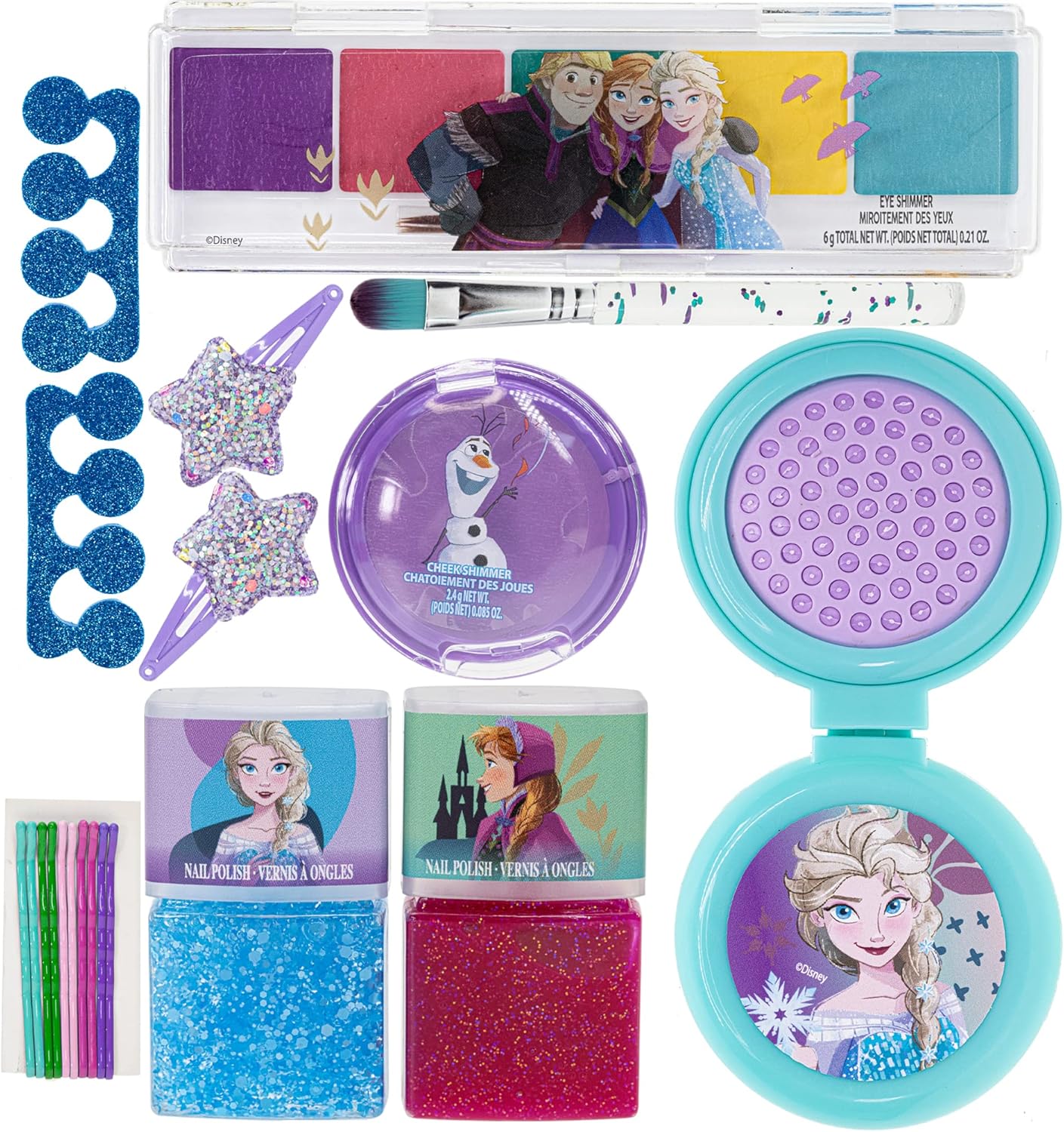 Townley Girl Disney Frozen Cosmetic Chain Bag - 22 Pieces