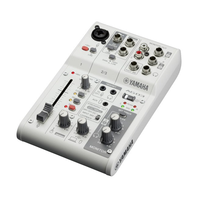 Yamaha AG03MK2 Live Streaming Mixer - White