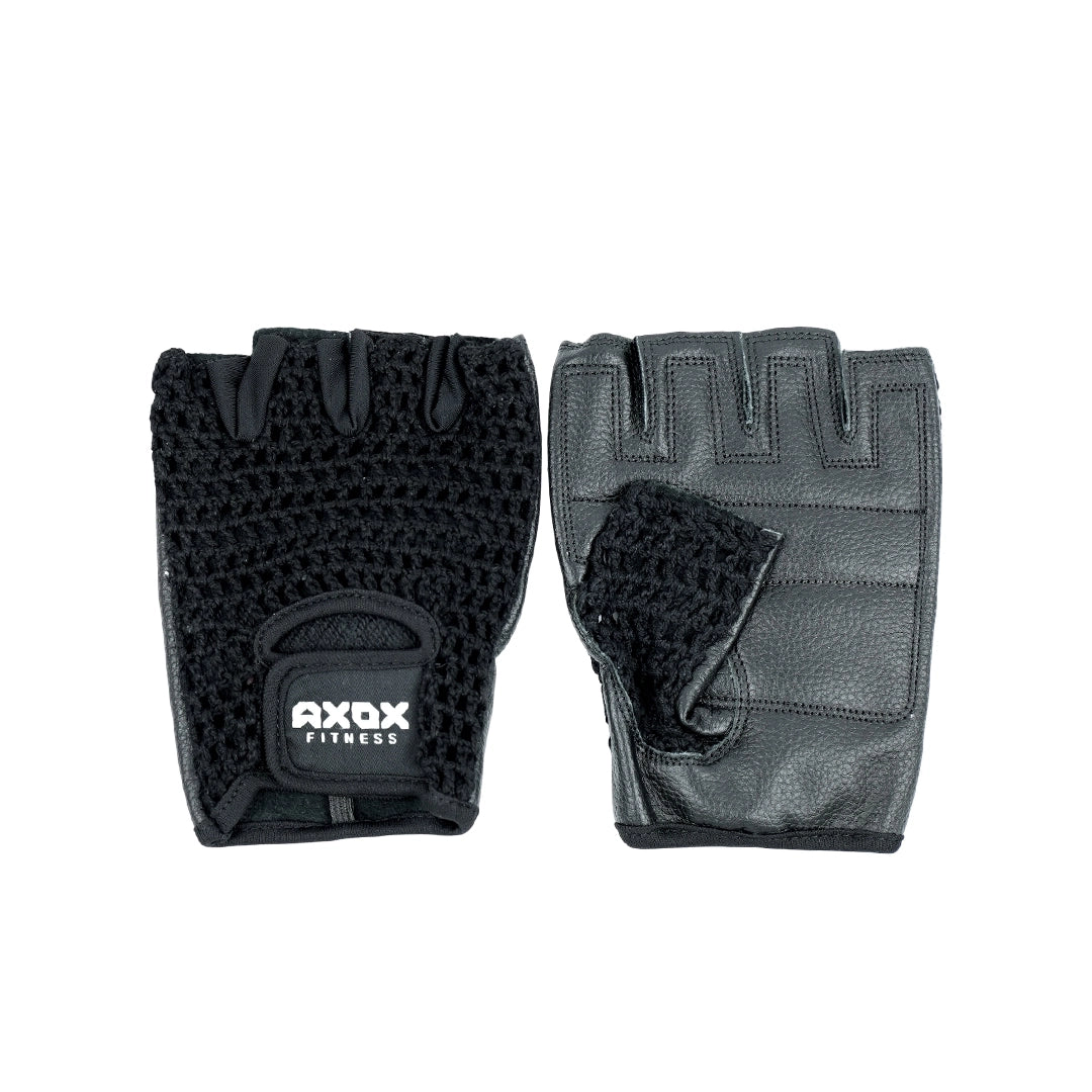 Axox Fitness Leather Fitness Gloves - L
