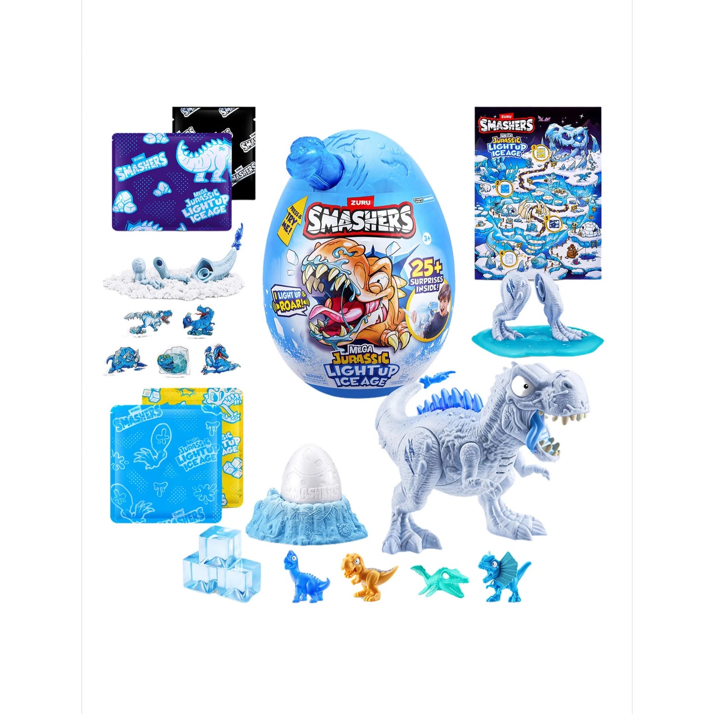Smasher Dino Ice Age Light Up Mega Egg (S1) - Assorted
