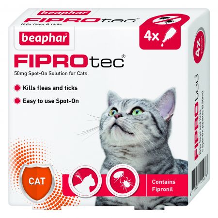 Beaphar Fiprotec for Cat 4 Pipettes
