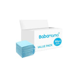 بابا ماما - بساط تغيير حفاضات للاستخدام مرة واحدة - 80 قطعة - أزرق