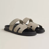Hermes Chypre Sandal "Beige Esquisse Suede"